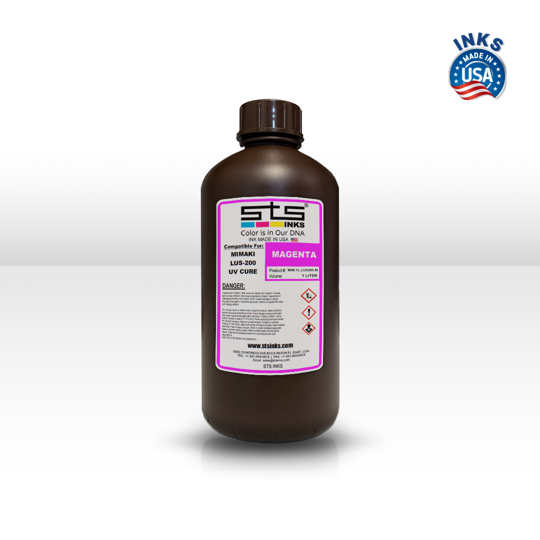 Ink Bottle, UV Curable, Magenta, 1 L (Mimaki JFX200)