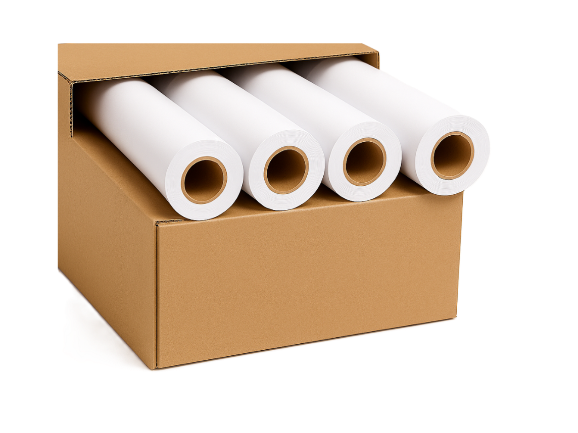 20lb Inkjet Bond Plotter Paper (4-Roll Carton - 2" Core)