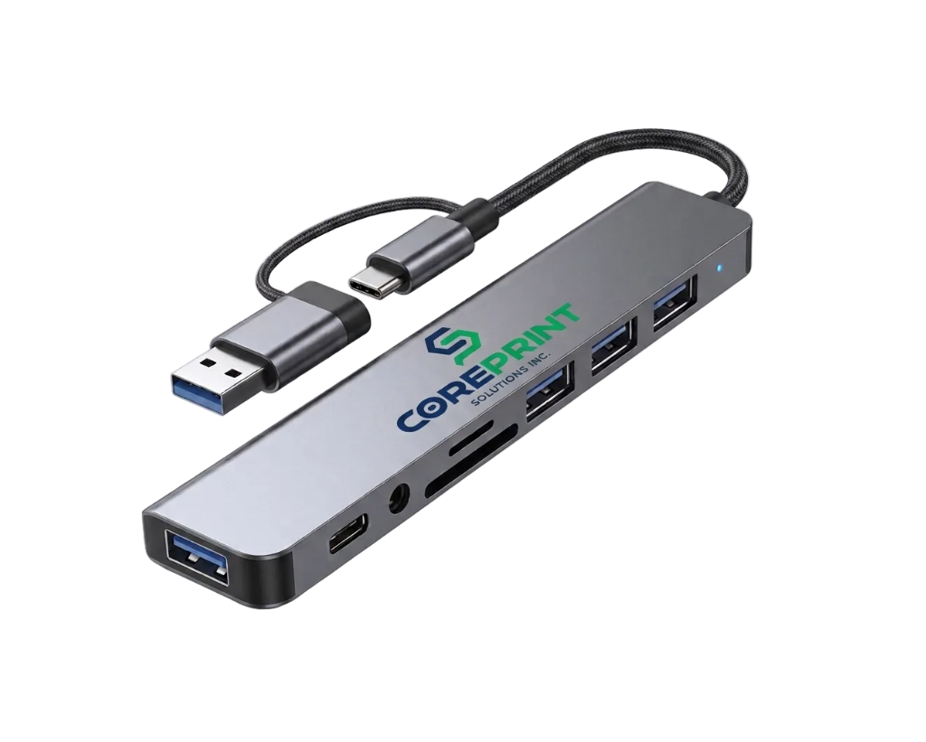 Branded 8-in-1 Dual USB-C Hub Dock