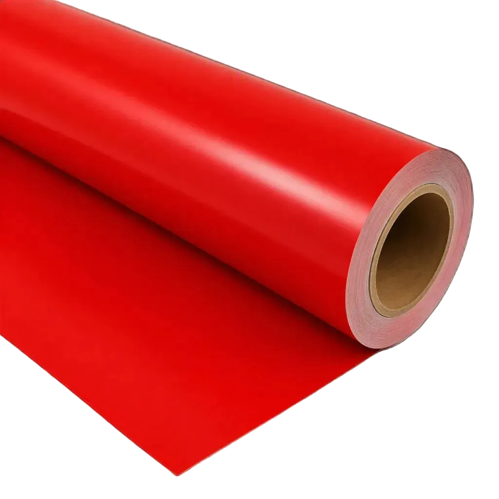 24" x 50' Red Vinyl, Unpunched