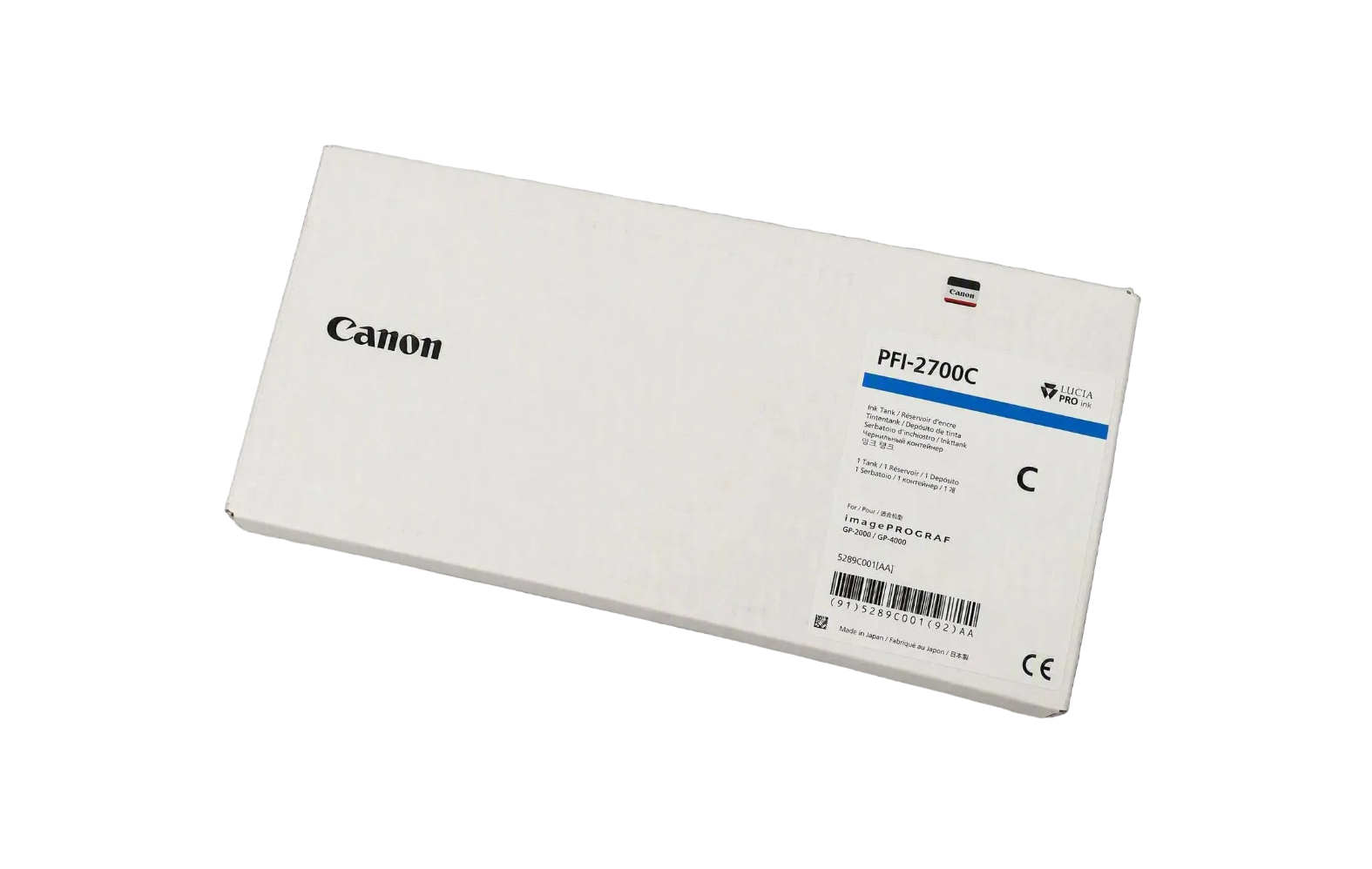Ink Cartridge, PFI-2700, Cyan, 700 ml (Canon imagePROGRAF PRO-4100 / PRO-6100)