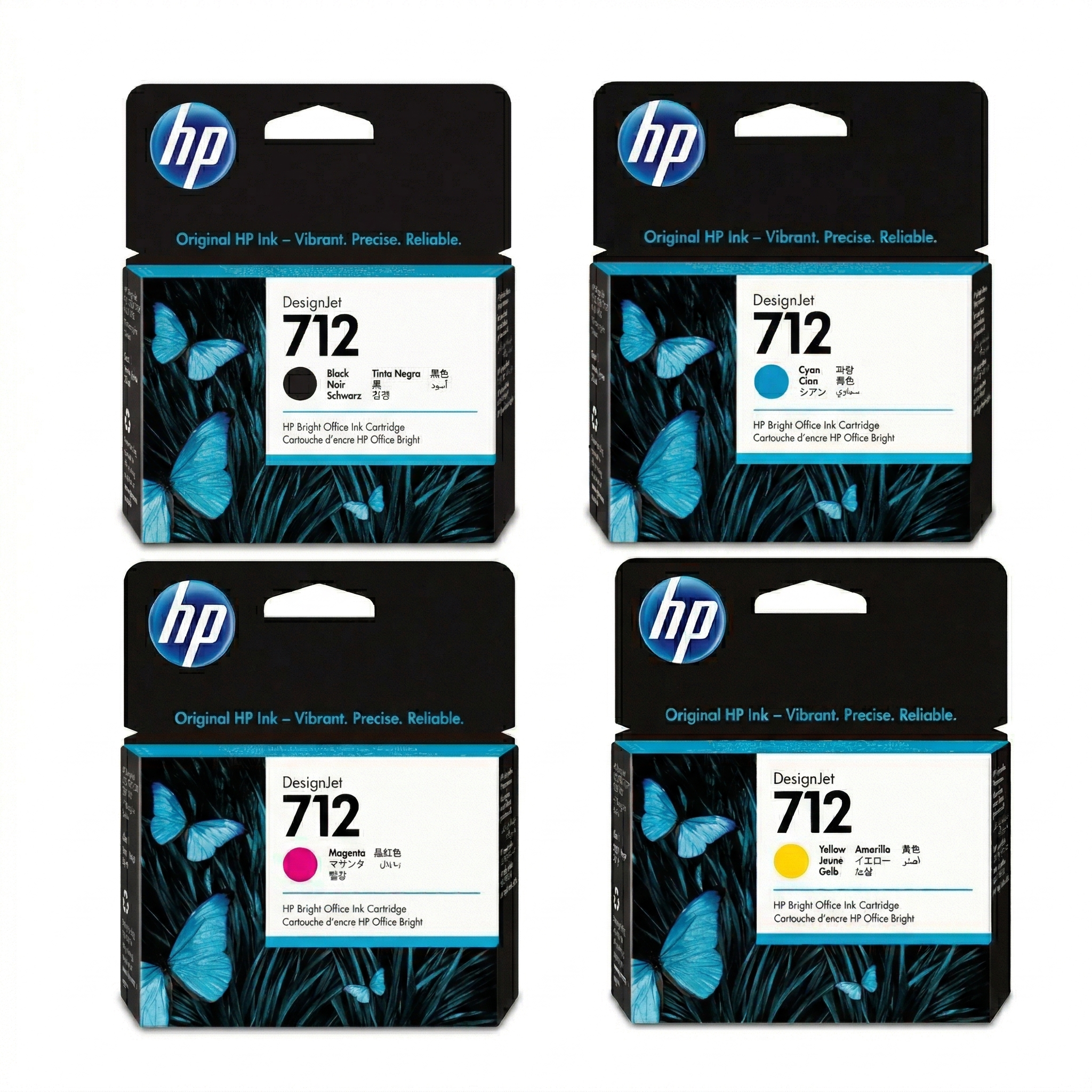 HP 712 29ml/38ml/80ml DesignJet Ink Cartridges - T210, T230, T250, T630, T650 Series