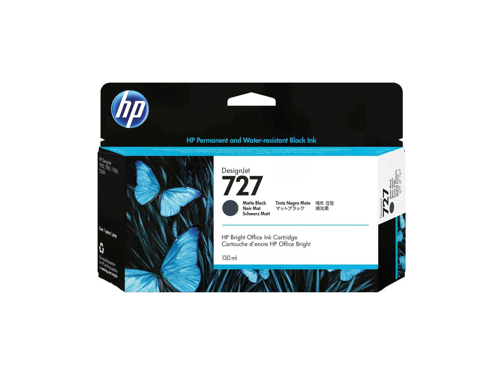 HP 727 130/300ml Ink Cartridge - DesignJet T1530, T2530, T930 Printer Series