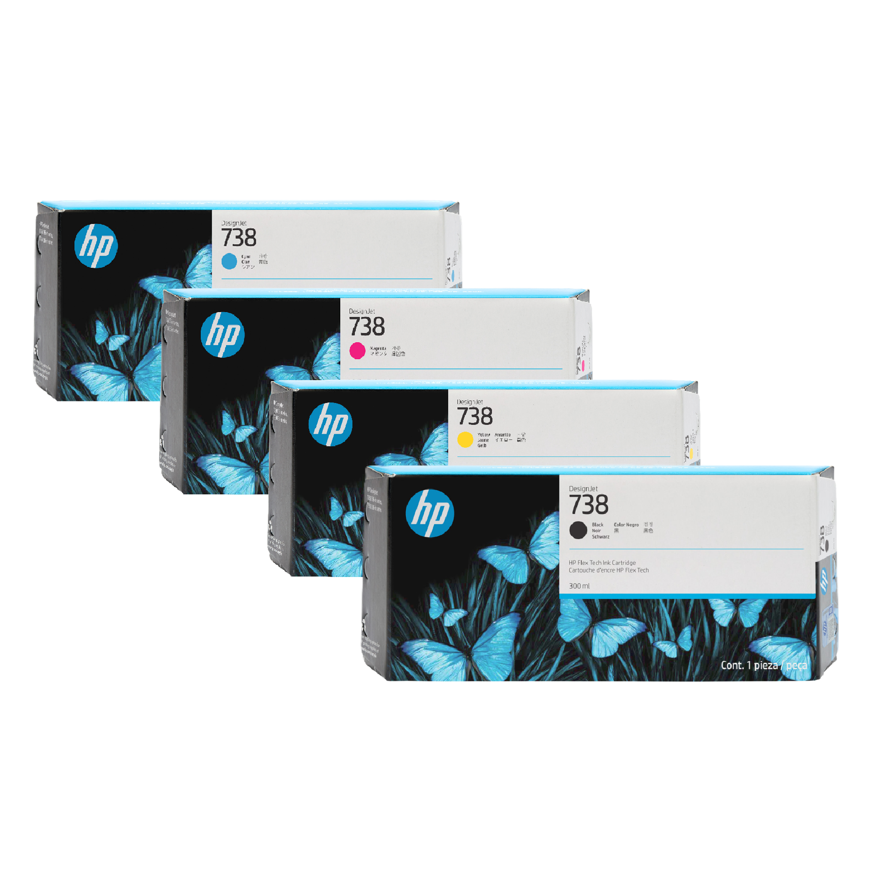 HP 738 300ml Ink Cartridge - DesignJet T850, T870, T950 Printers