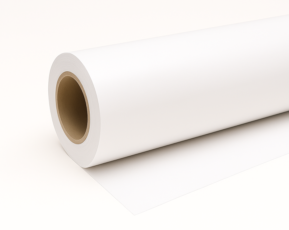Matte Adhesive Vinyl (Permanent) – 54" x 165' (6 Mil, 3" Core, Latex/Eco/UV)