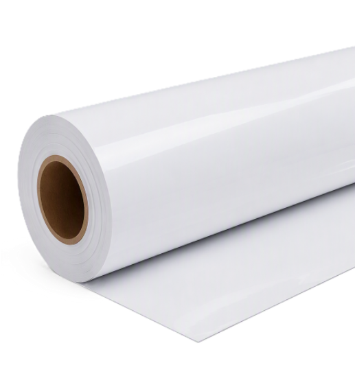 54" x 100' 6 Mil Gloss White Calendared Vinyl