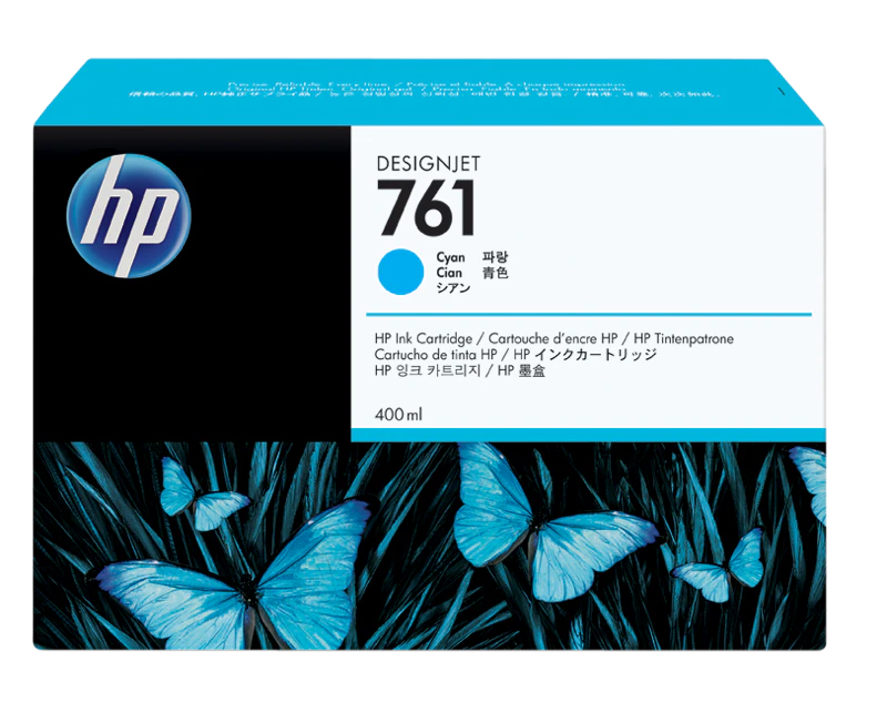HP 761 400ml DesignJet Ink Cartridge - Cyan (T7100)