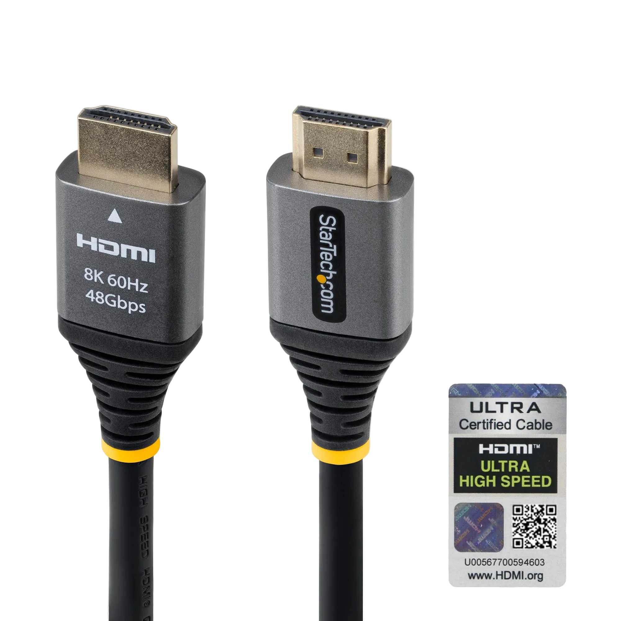 StarTech 10ft (3m) Certified Ultra High-Speed HDMI 2.1 Cable, 8K 60Hz/4K 120Hz, HDR10+, eARC,48Gbps